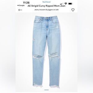 American eagle strigid curvy mom jeans